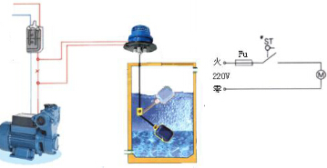 浮球液位开关接线原理图1